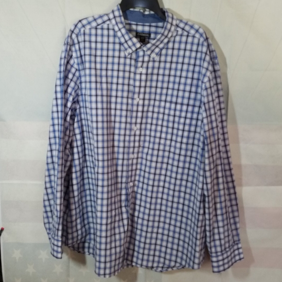 George XL Long Sleeve Button Up Shirt One Pocket - Picture 1 of 2
